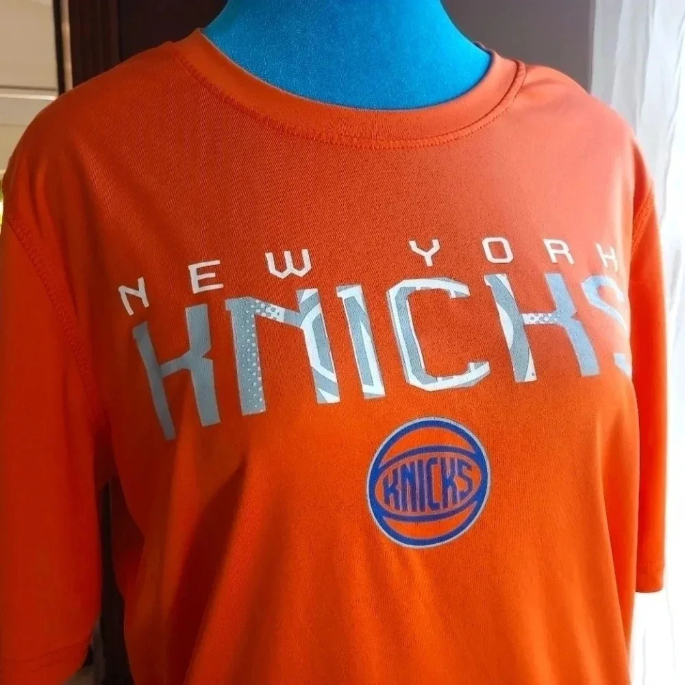 New York jersey Knicks basketball game sports men's ball orange blue size XL MEN